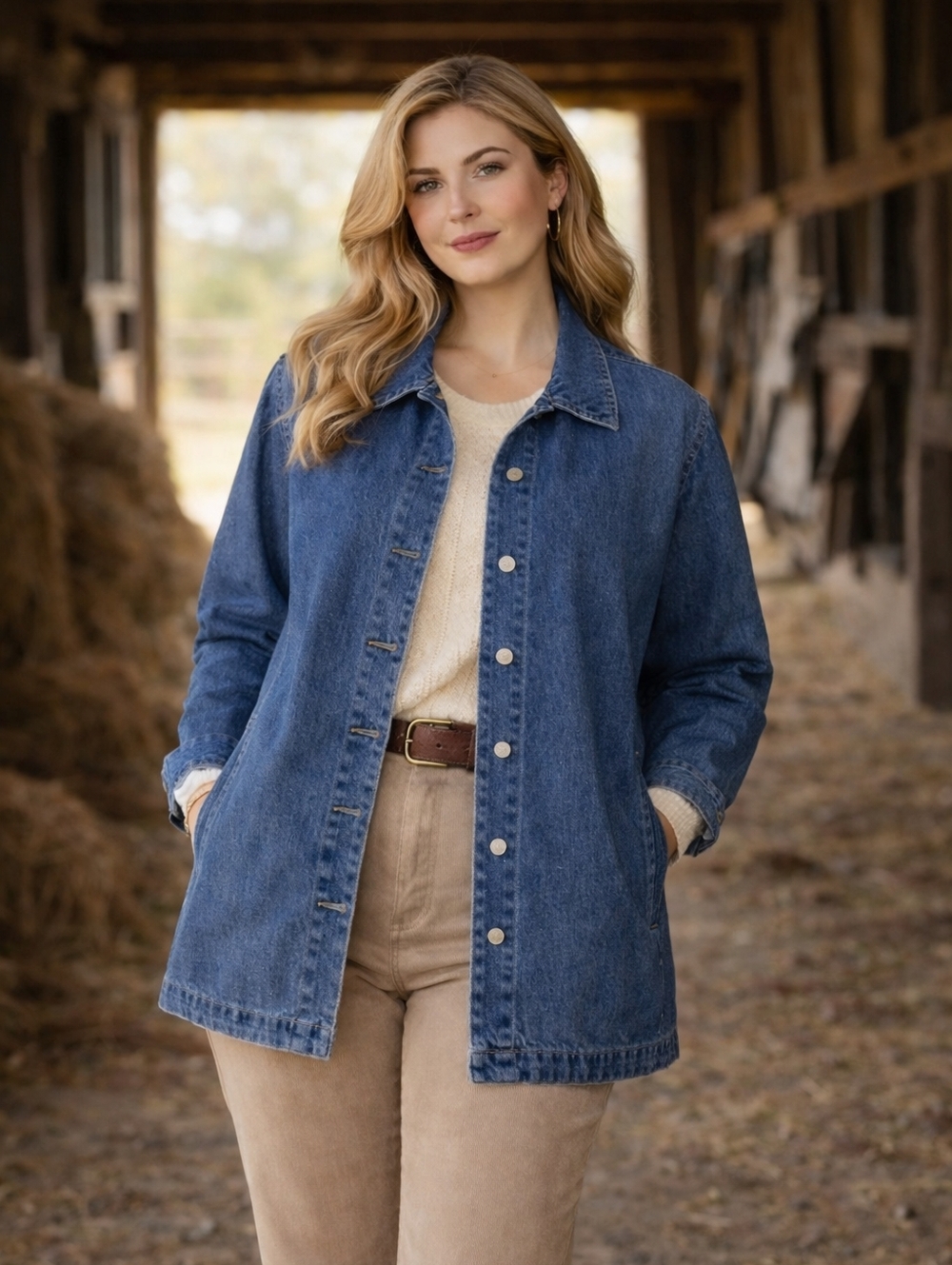Vintage French Dressing Jeanswear  Denim Chore Jacket – Made in Canada – Size 16
